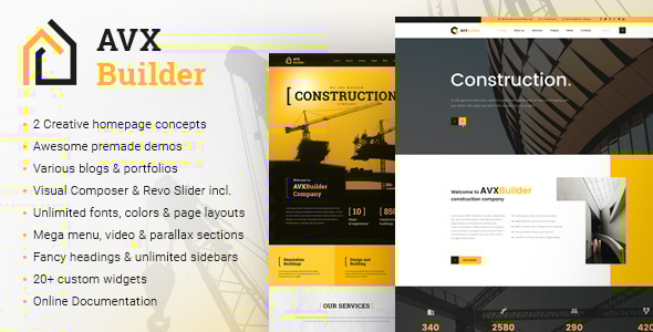 AVXBuilder - Construction Business WordPress Theme Logo